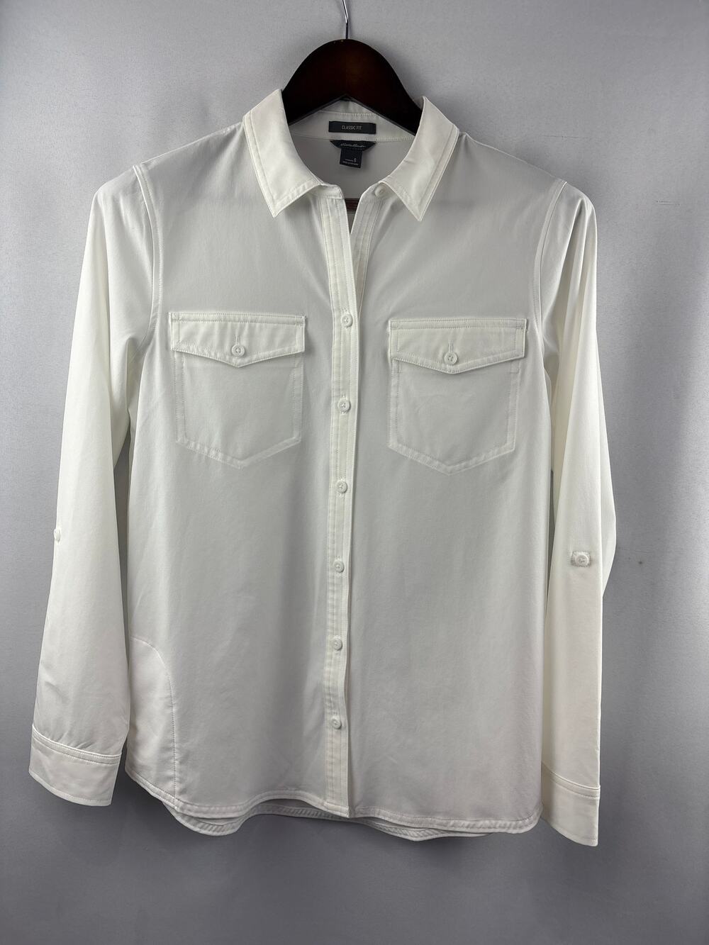 Women’s Eddie Bauer Small White Oversized Button Up